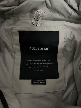 Pull&Bear Chaquetón Acolchado Beige talla M