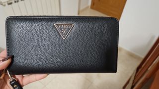 Cartera Guess Negra Cremallera