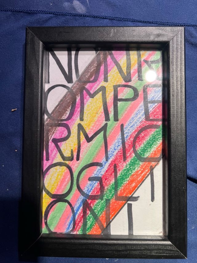 Quadro con slogan colorato