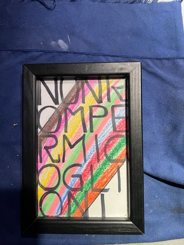 Quadro con slogan colorato