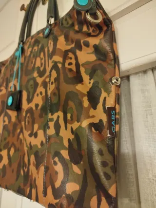Bolso Gabs Piel Camuflaje Marrón Verde