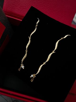 Pendientes Perla Wave Carolina Herrera