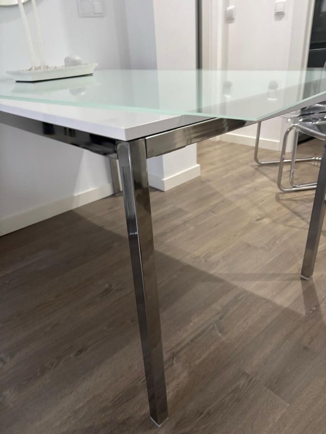 Tavolo Ikea Cristal e Metallo