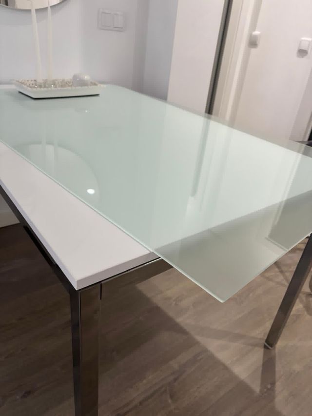 Tavolo Ikea Cristal e Metallo