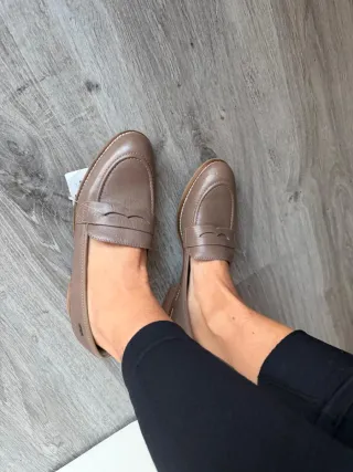 Mocasines Geox Marrón/Gris Mujer