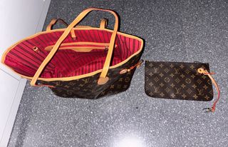 Classic Bolso Louis Vuitton Marrón Interior Rojo