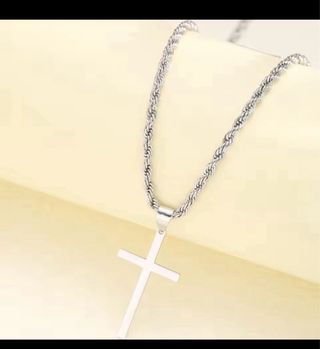 Collana con ciondolo croce uomo donna oro