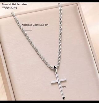 Collana con ciondolo croce uomo donna oro