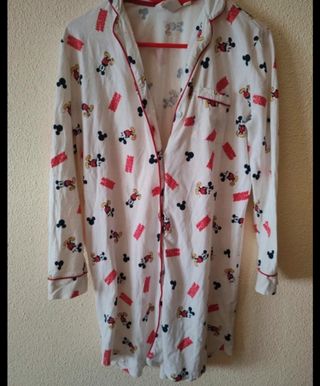 Camisón blanco estampado Mickey Mouse