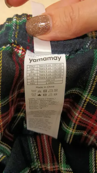 Pigiama bambina natalizio a quadri