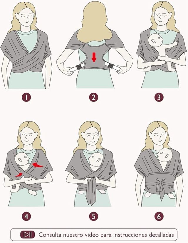 Fular portabebé nero MAI USATO