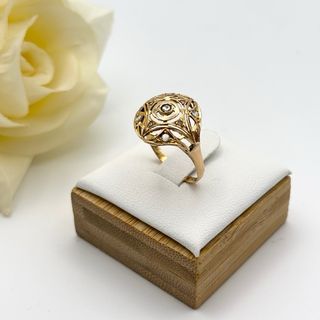 Anillo de oro 18kt diamantes