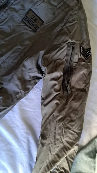 Cazadora Zara Aviación Verde Talla S