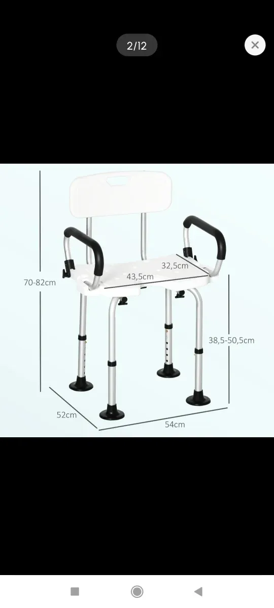 Silla Ducha Taburete Baño Asiento Antideslizante