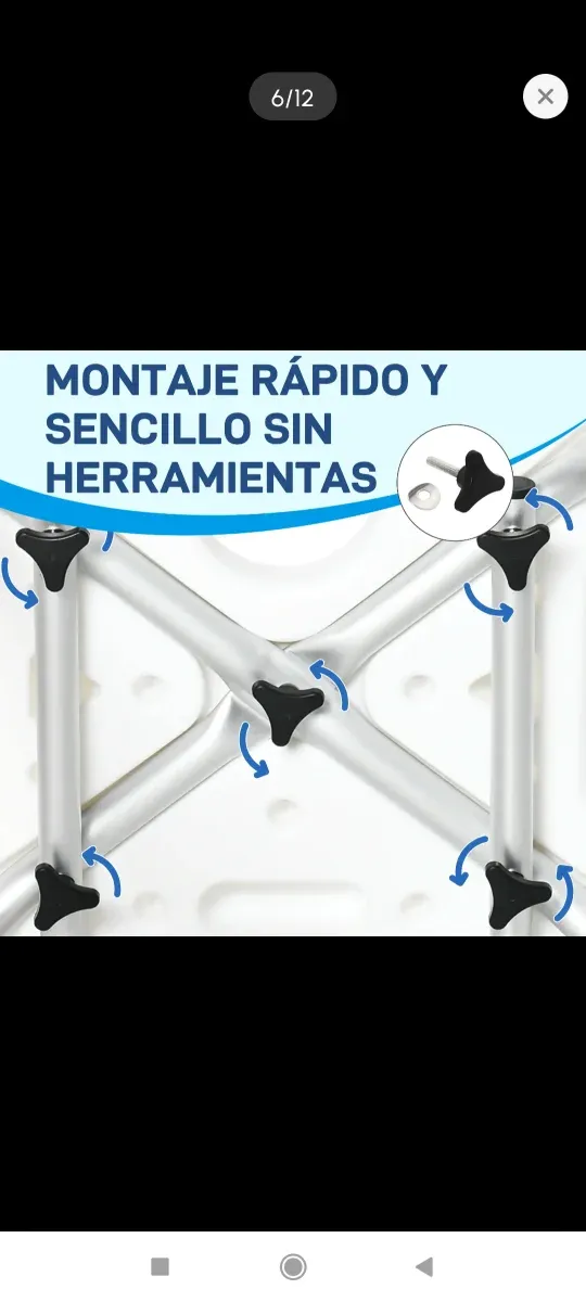 Silla Ducha Taburete Baño Asiento Antideslizante