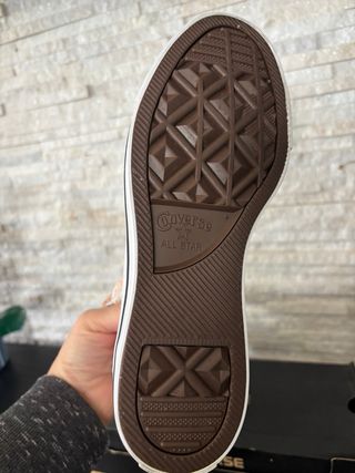 Converse personalizzate borchie fiori rosa 39