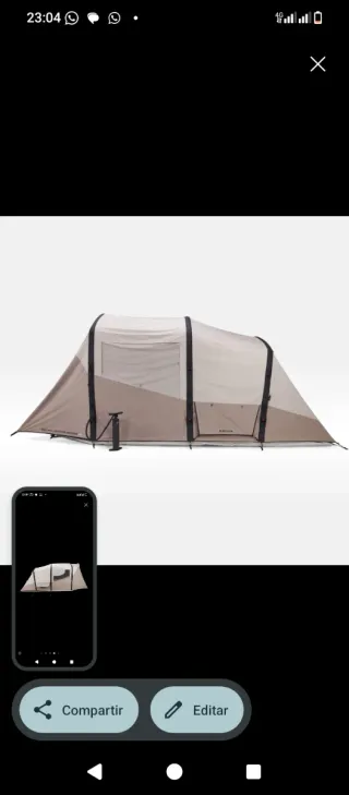 Tienda de campaña hinchable de polialgodón