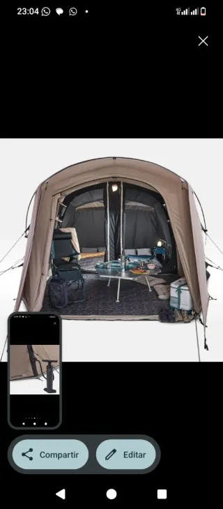 Tienda de campaña hinchable de polialgodón