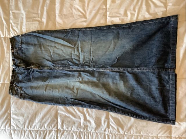 Falda vaquera larga azul