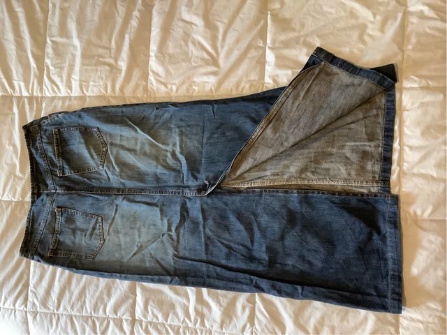 Falda vaquera larga azul