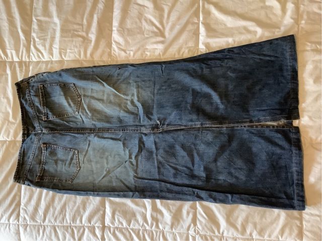 Falda vaquera larga azul