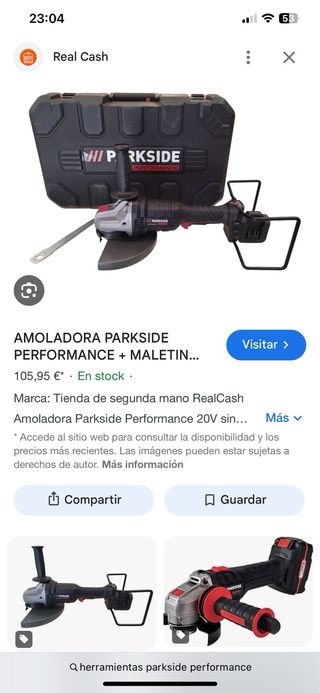 Sierra Recíproca Parkside Performance Batería