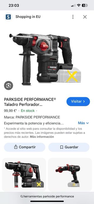 Sierra Recíproca Parkside Performance Batería