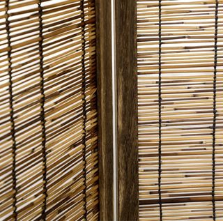 Separador de ambientes de caña y madera 4 paneles