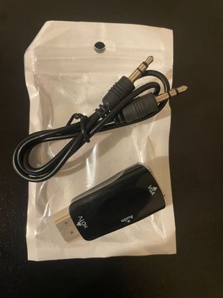 NUEVO mini adaptador HDMI a VGA con audio jack