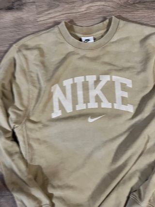 Sudadera Nike Beige Logo Retro Talla XS