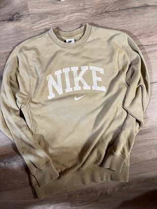 Sudadera Nike Beige Logo Retro Talla XS