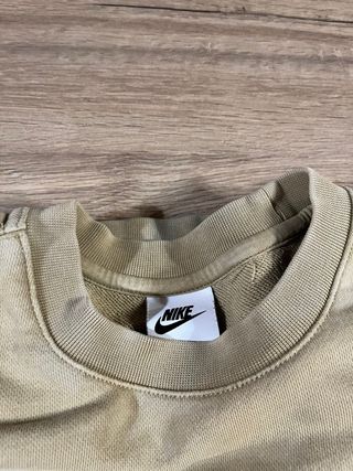 Sudadera Nike Beige Logo Retro Talla XS