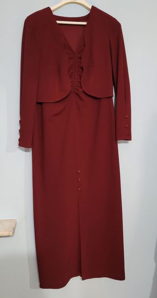 Abito lungo bordeaux taglia 48