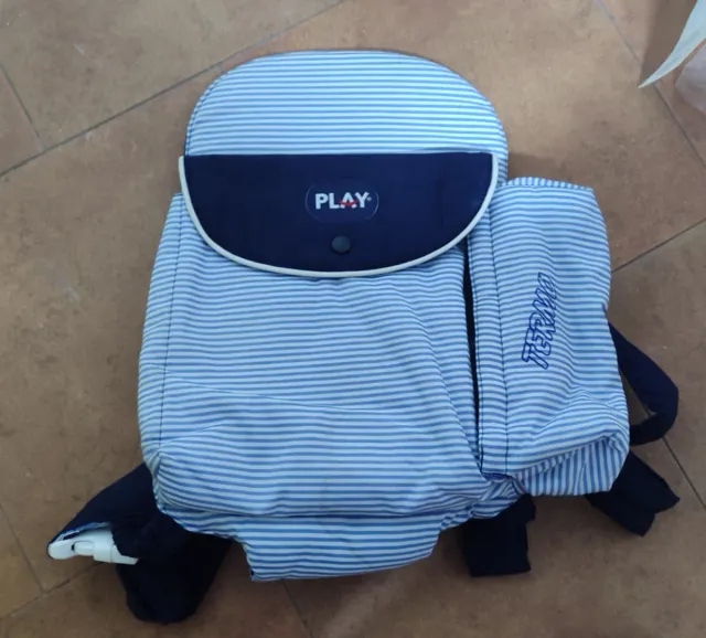 Portabebés rayas azules y blancas