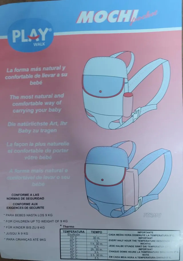 Portabebés rayas azules y blancas