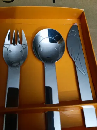 Cubertería infantil Gato Preto.NUEVA  sin estrenar