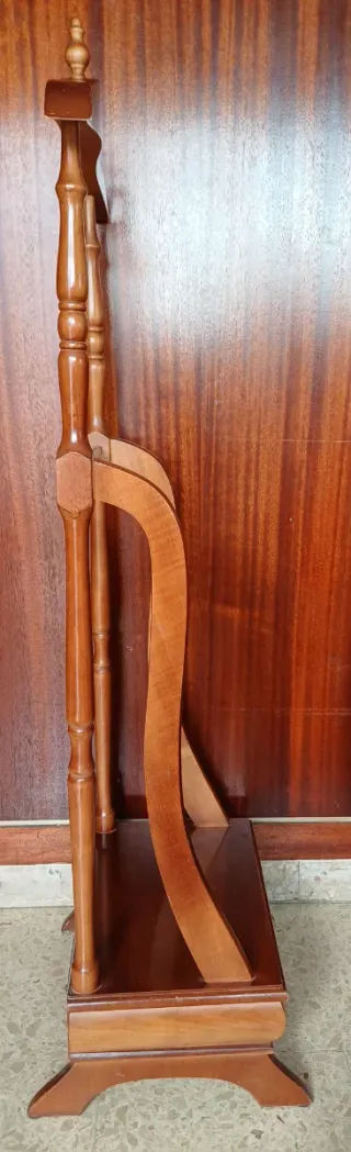 Galán de madera vintage con gaveta 121x37 cm