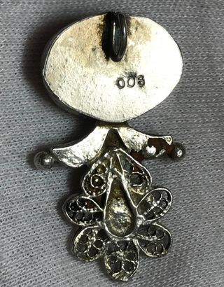 Colgante Plata Filigrana Cornalina