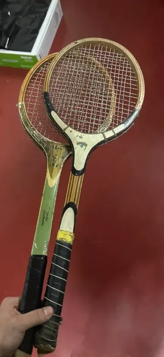 2 Raquetas de tenis Antiguas Laminated Constructio