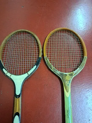 2 Raquetas de tenis Antiguas Laminated Constructio