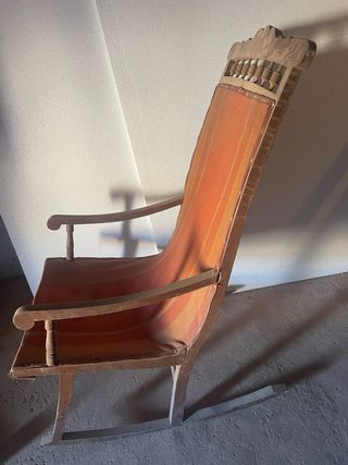 Par de sillones antiguos de tela