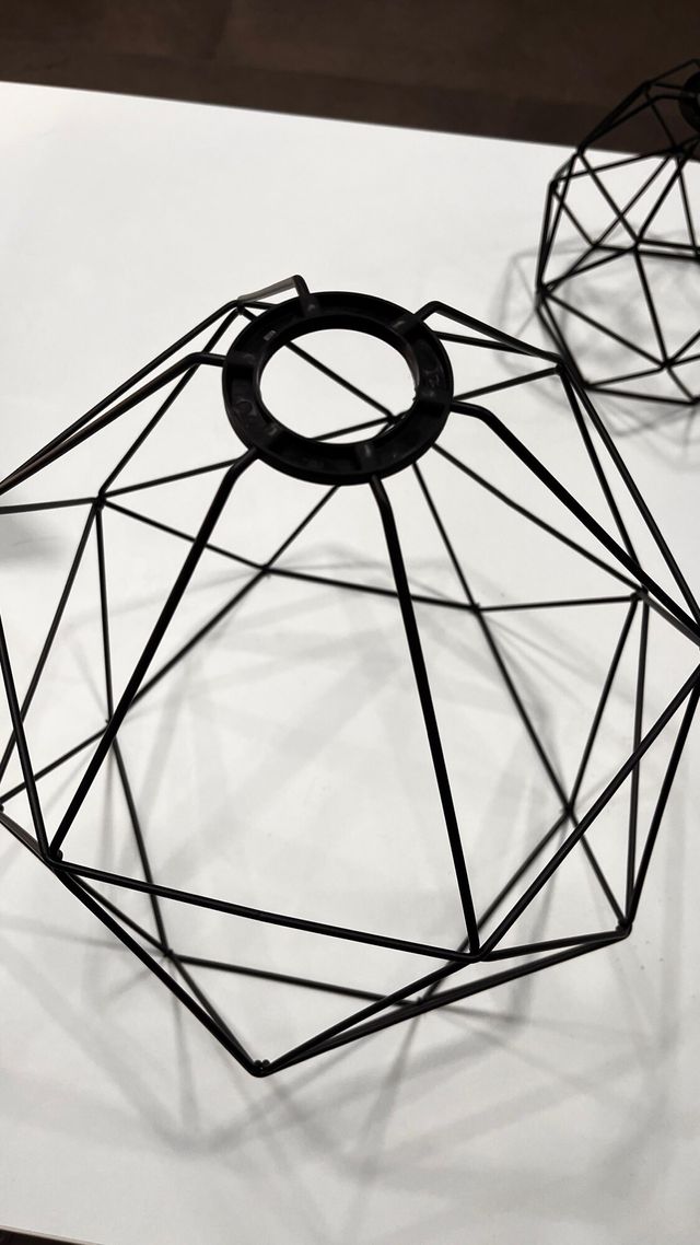 2 Apliques Lámparas Jaula Negra