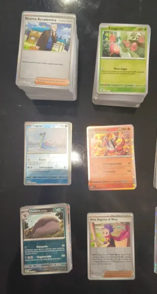 Lotto 1.3 Kg Carte Pokemon Holo e Reverse