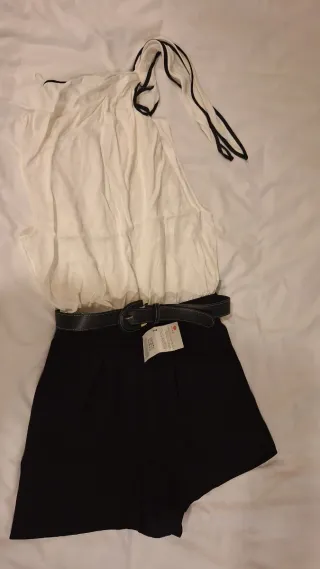 Mono Zara Blanco y Negro