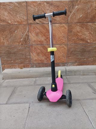 Patín Oxelo 3 Ruedas Niña Rosa