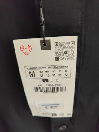 Camisa Zara Man Negra