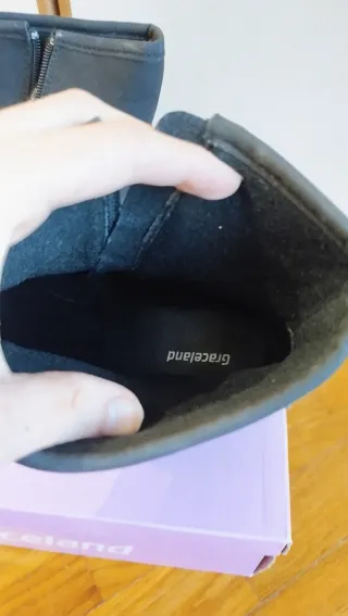 Stivaletti borchie nere e argento n. 40