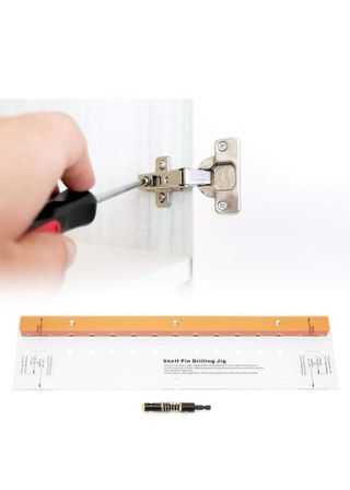 Plantilla para taladrar agujeros para estantes