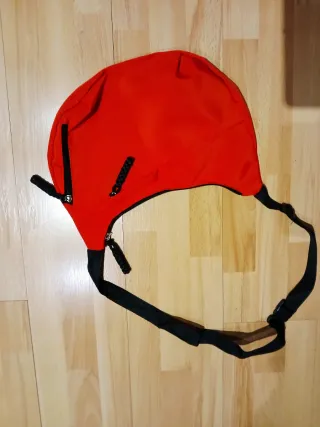 Bolso Nylon Negro y Rojo