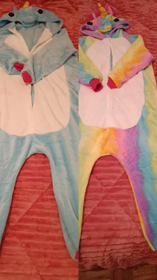 Pijama Unicornio Azul y Arcoíris Talla Única